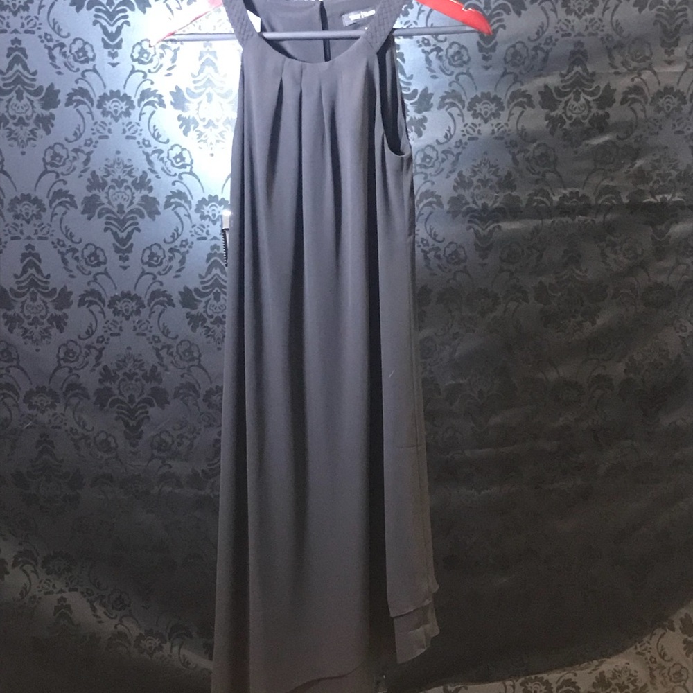 WHBM black assymetrical tank dress